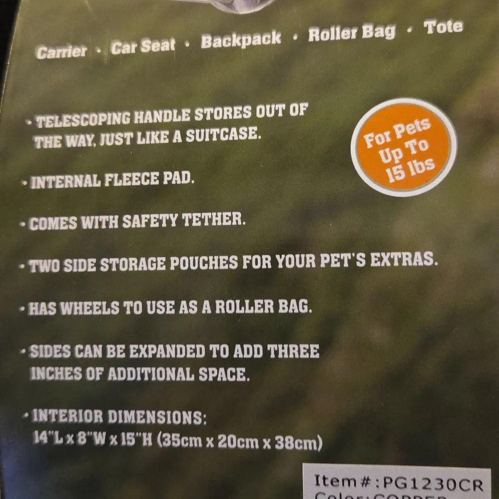 Pet Gear Orange and Black Pet Carrier I-GO2 ESCORT